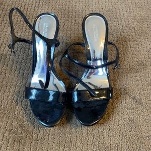 Patent leather black heels